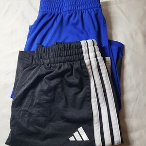 adidas Kids Blue and Black Athletic Shorts